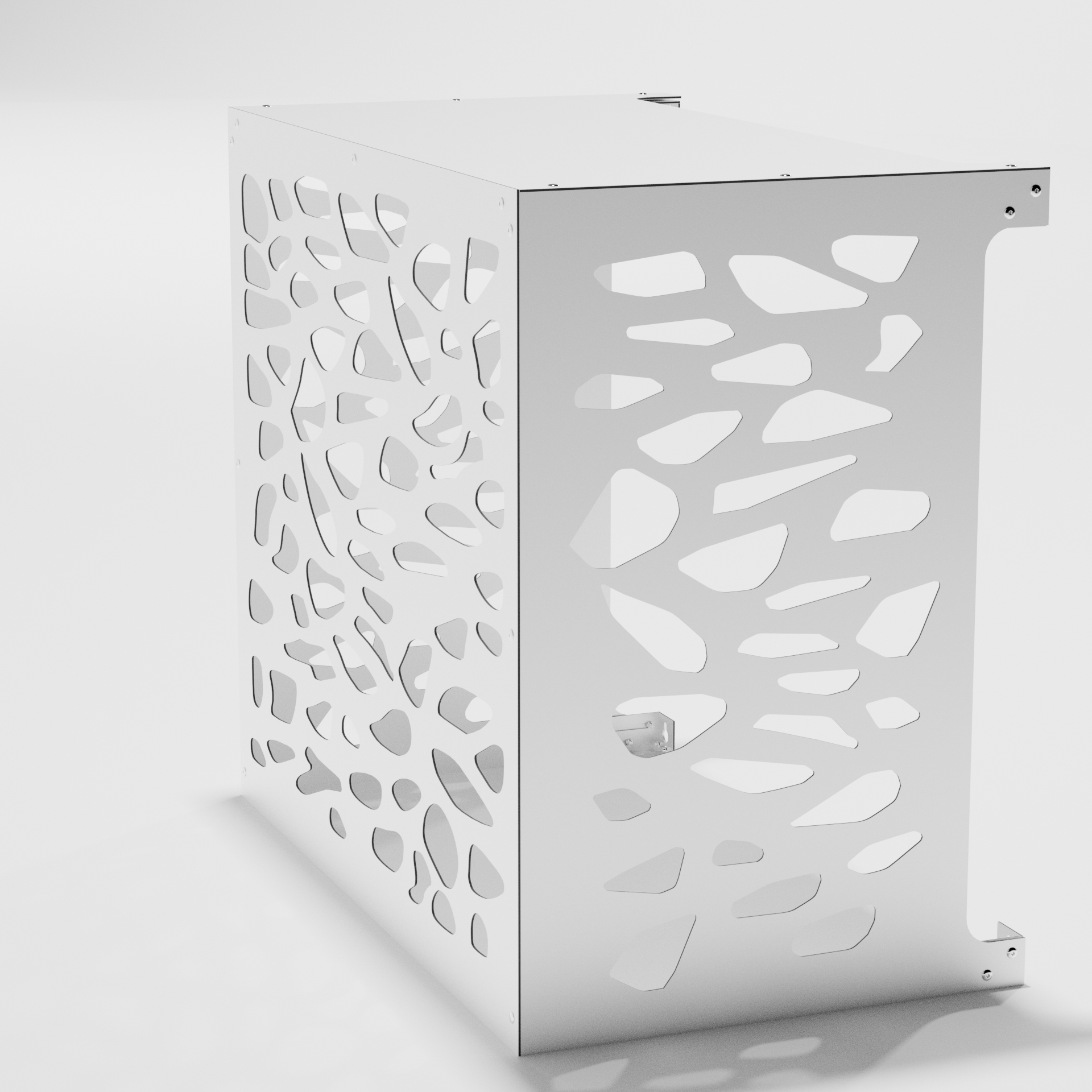 Cache climatiseur extérieur Pierres Blanc