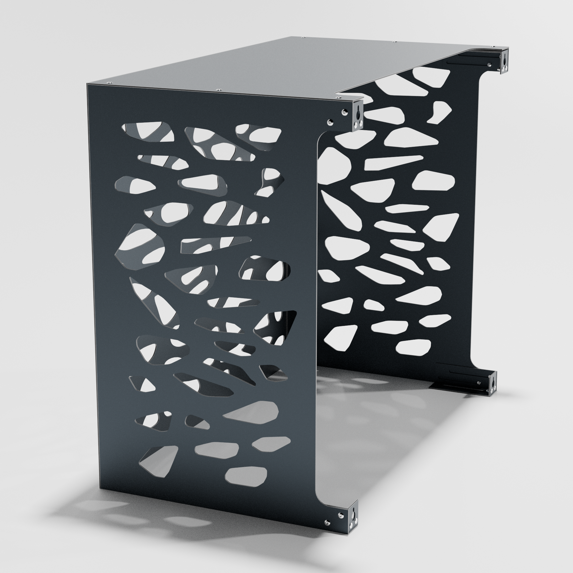 Cache climatiseur extérieur Pierres Anthracite