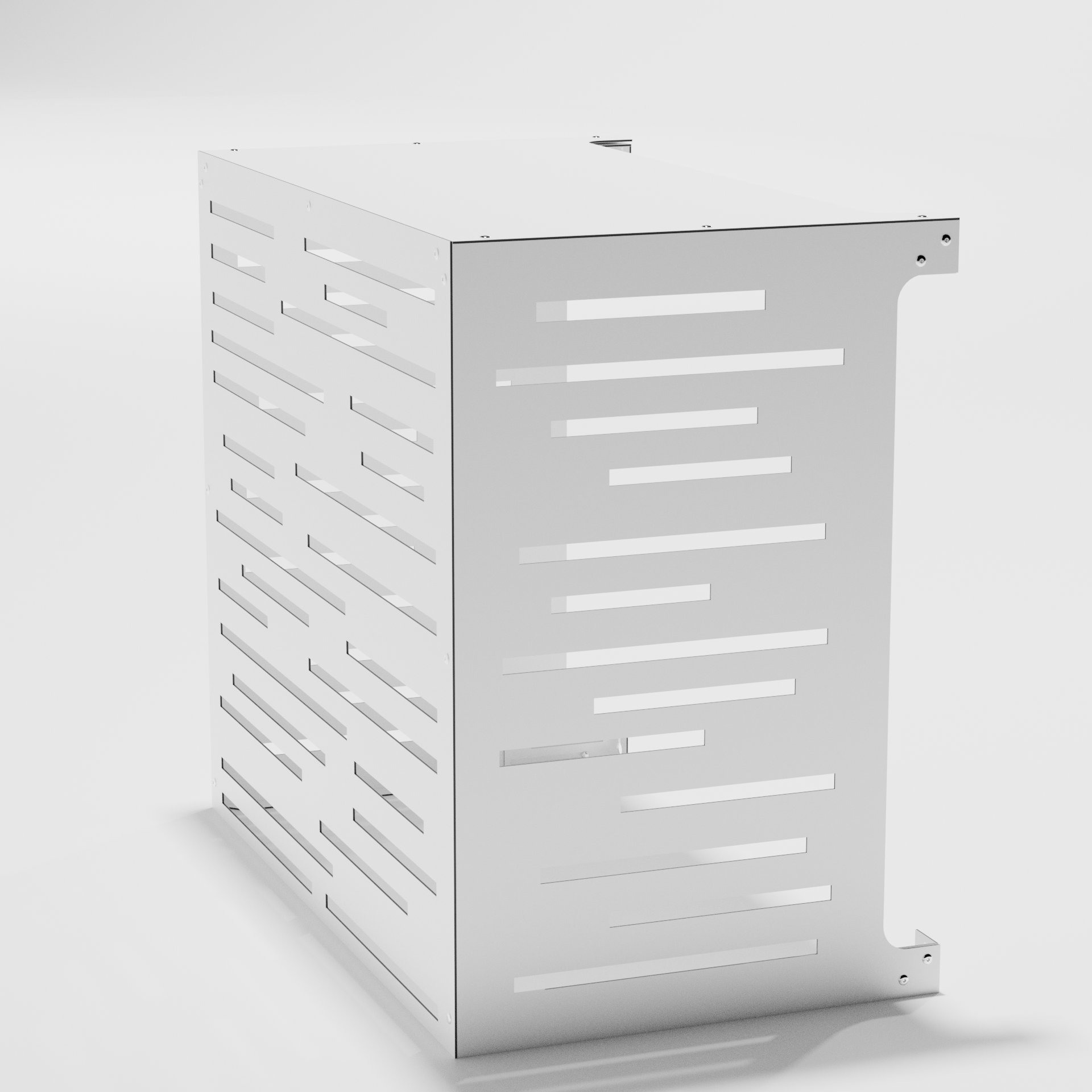 Cache climatiseur extérieur Traits Blanc