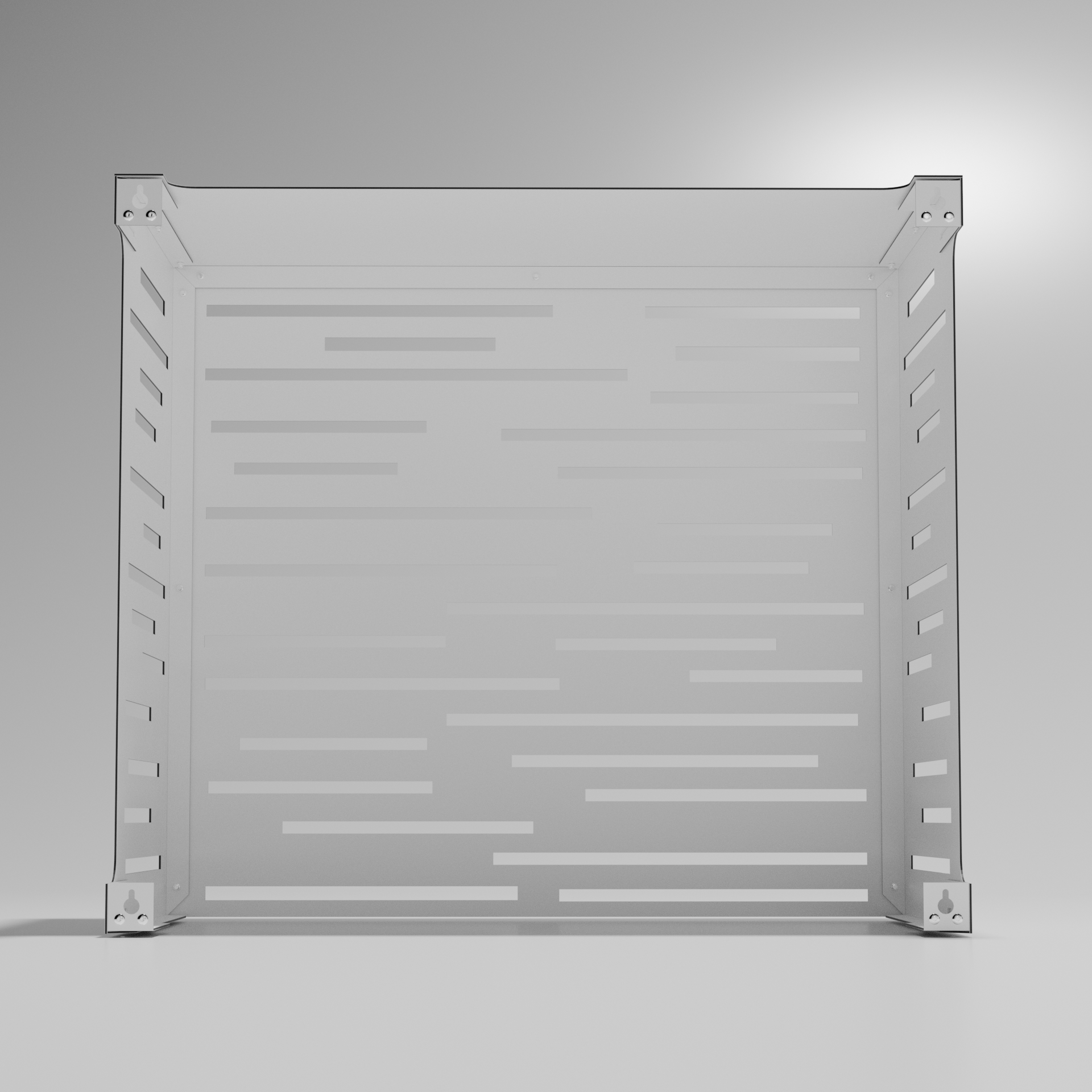 Cache climatiseur extérieur Traits Blanc