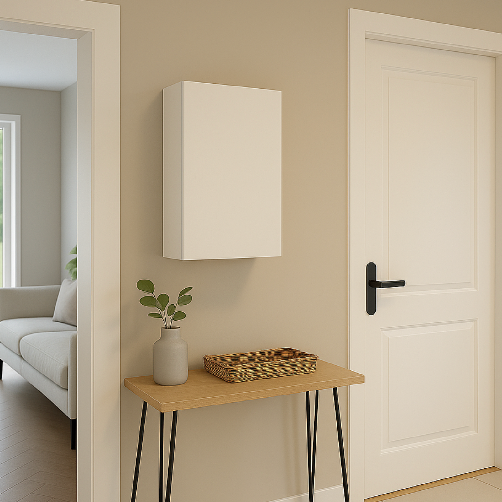 Cache tableau électrique blanc "SUR MESURE"