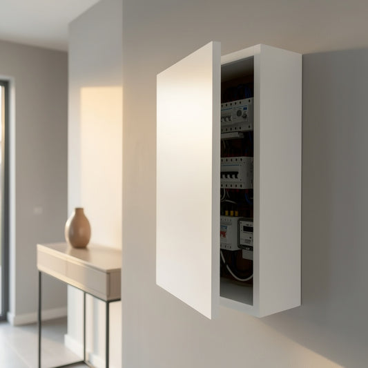 Cache tableau électrique blanc "SUR MESURE"