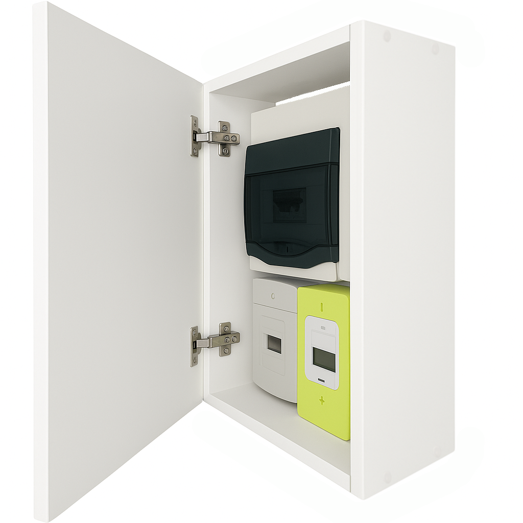 Cache tableau électrique blanc "SUR MESURE"